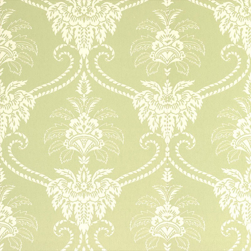 Damask Olive Green and Cream-AT10067-WP010