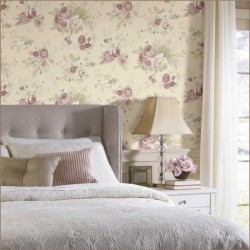 Lilac Wallpaper, Lilac Floral Wallpaper, Violet Bedroom Wallpaper ...