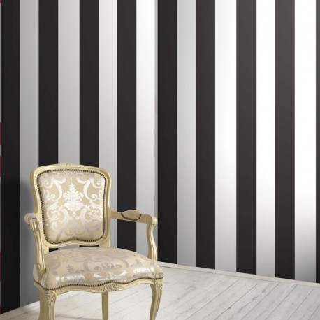 Henley Stripe Black White Wallpaper Bloomsbury Wallpaper Direct Online